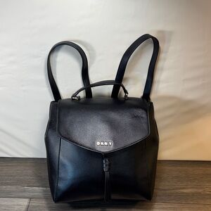 DKNY Black Textured Backpack
